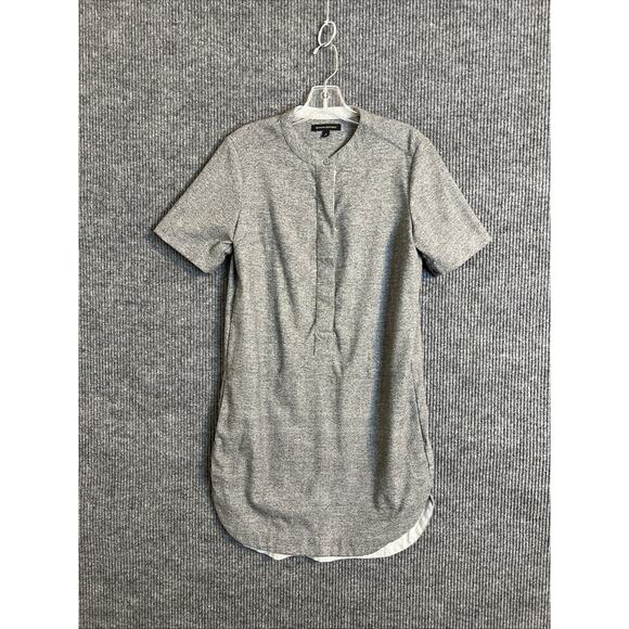 Banana Republic Women Shift Dress Size 4 Gray Short Sleeve Career Office Pockets - Picture 1 of 9